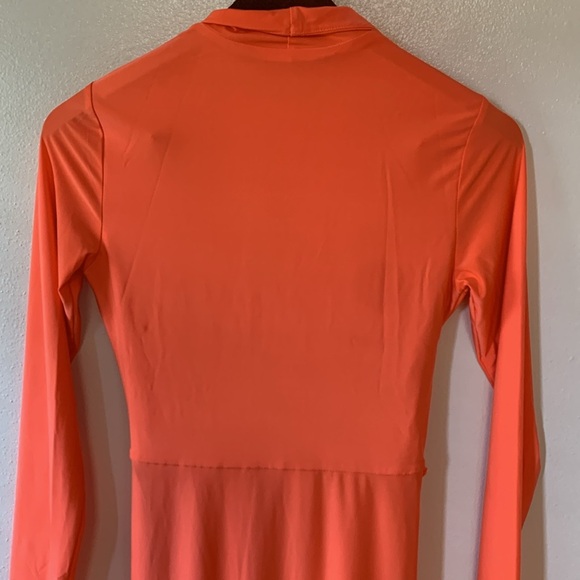 NWT Stunning RACHEL Rachel Roy Long Sleeve Dress Size XS Guava Punch Color - Picture 11 of 12